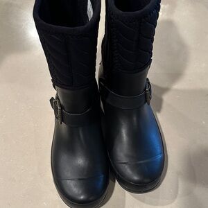 Sperry Black Quilted Rain Boots